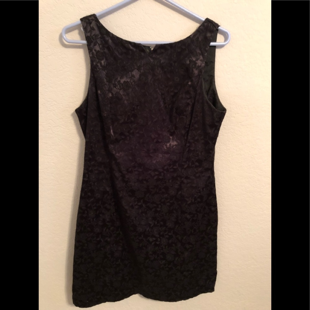 Black flowered dress